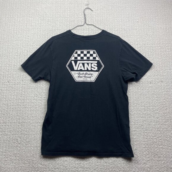 Vans Men's Shirt Size m Black Short Sleeve Crew Neck Skateboarding Graphic Tee - Picture 1 of 11